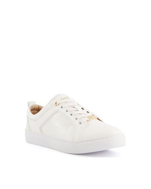 Dune White Wide Fit 'estee' Trainers