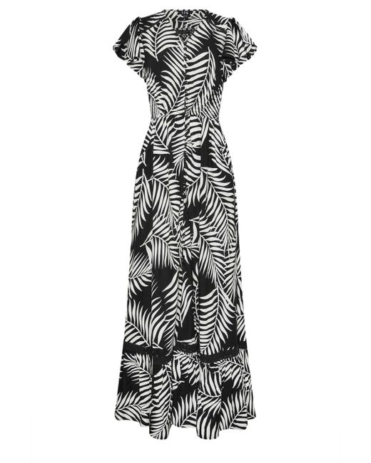 Long Tall Sally White Tall Tropical Print Front Split Maxi Dress