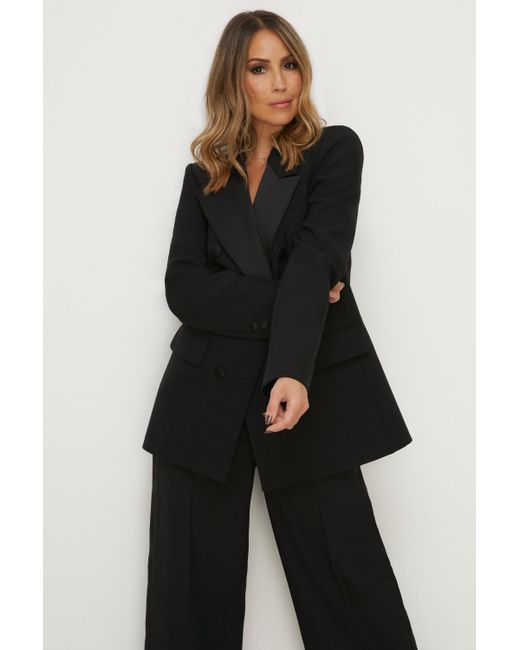 Oasis Black Rachel Stevens Premium Tuxedo Blazer