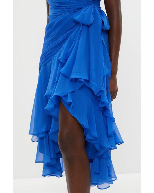 Coast Blue Ruffle Wrap Dress