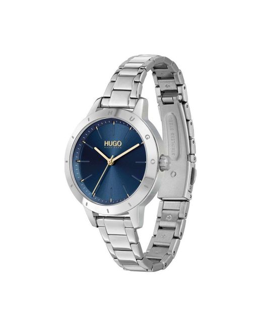 HUGO Blue Stainless Steel Fashion Analogue Quartz Watch - 1540105