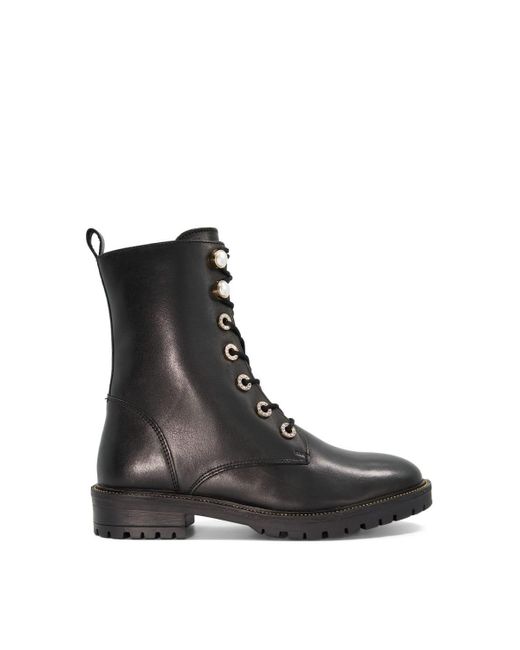 Dune Black 'polys' Leather Lace Up Boots