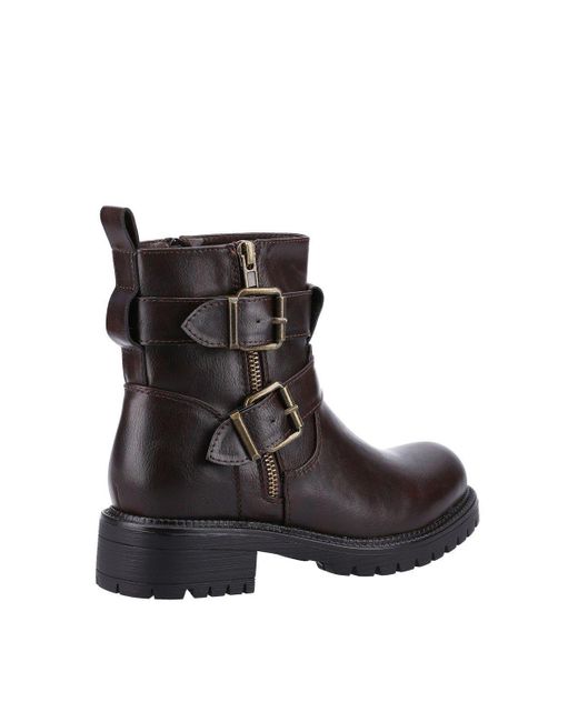 Divaz Brown 'sarah' Zip Up Leather Boot