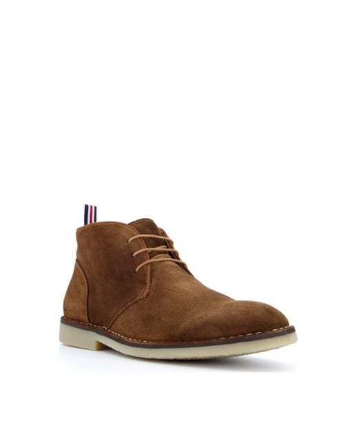 Dune Brown 'cash' Lace Up Chukka Boots for men