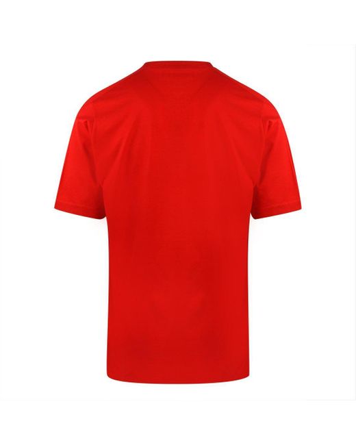 DSquared² Oversize Fit Bisexy Logo Red T-shirt for men