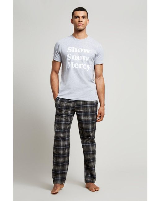 Burton Blue Show Snow Mercy Top & Bottoms Pyjama Set for men