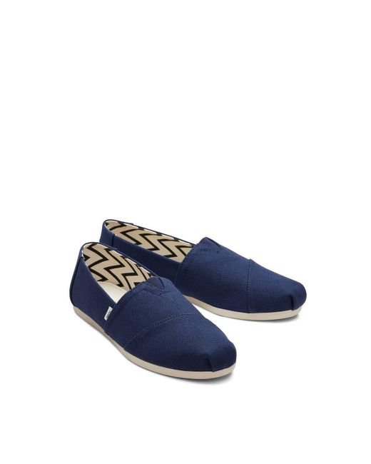 TOMS Blue 'alpargata' Slip On Female Shoes