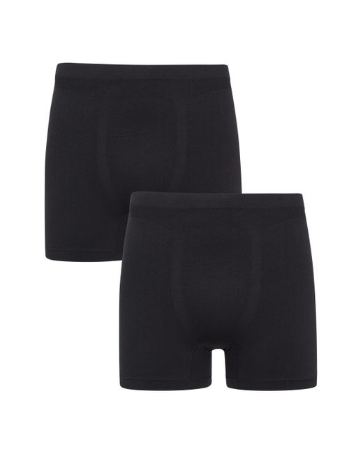 Mountain Warehouse Black Seamless Boxers 2 Pack Quick Dry Stretchy Soft Underwear for men