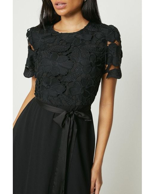 Debut London Black Lace Two In One Dress