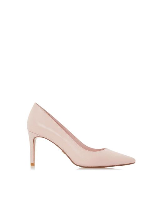 Dune Pink 'abbigail' Leather Court Shoes