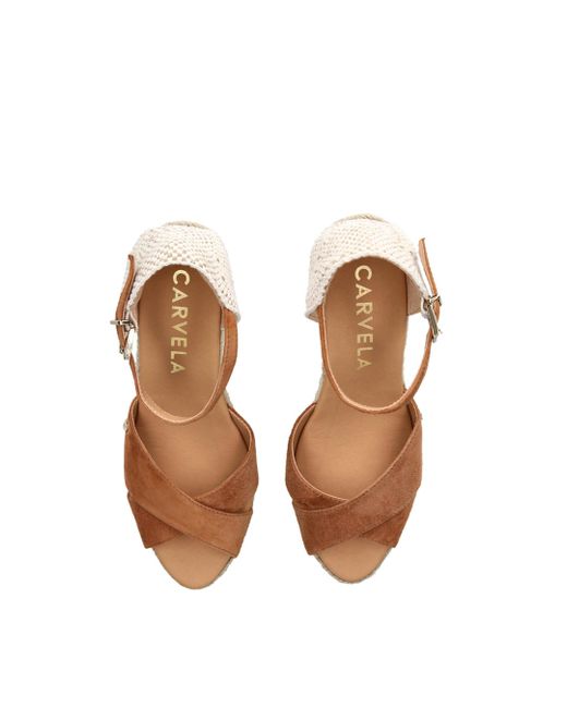 Carvela Kurt Geiger Natural 'sun Ray' Leather Sandals