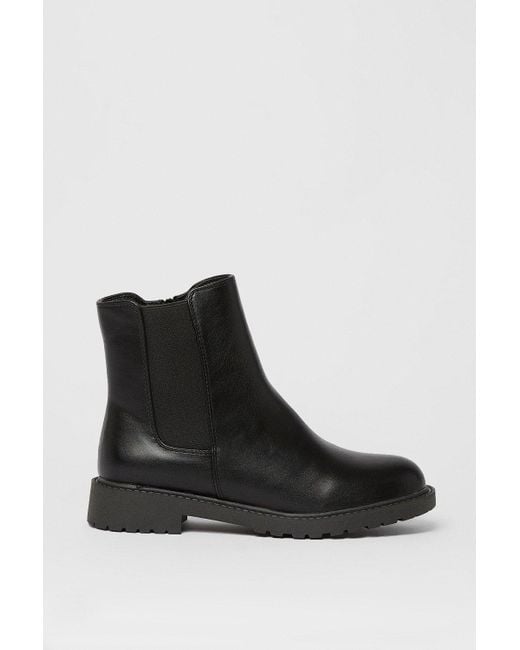 Oasis Black Jaque Chunky Chelsea Ankle Boots