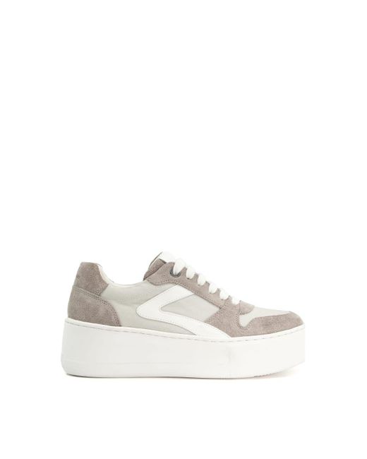 Dune White 'essential' Leather Trainers