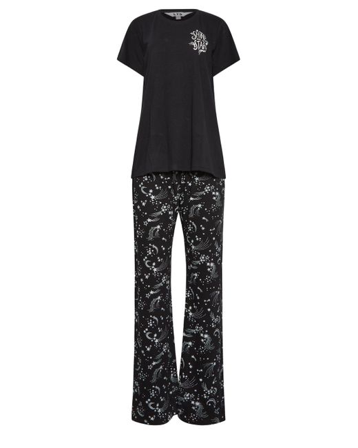 Long Tall Sally Black Tall Star Print Pyjama Set