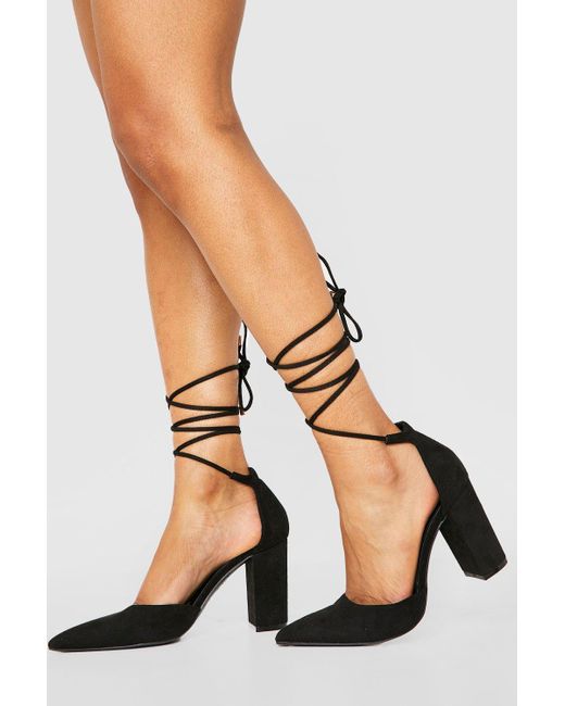 Boohoo Natural Wide Fit Lace Up Court Shoe