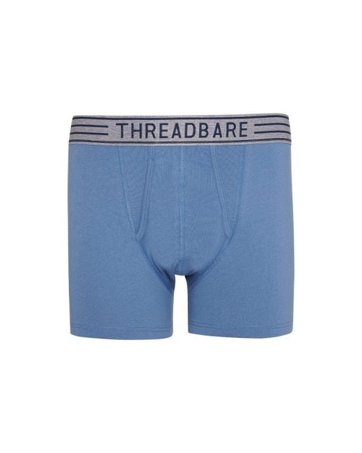 Threadbare Blue 5 Pack 'manel' A-front Trunks for men