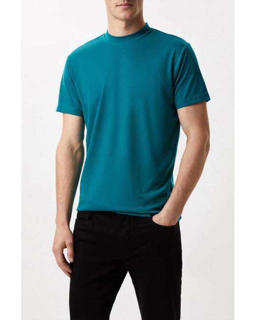 Burton Blue Teal Premium Crew Neck T-shirt for men