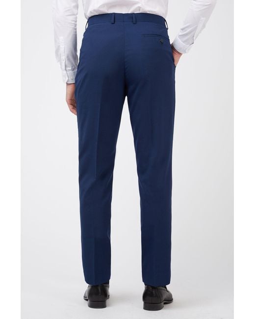 Jeff Banks Blue Performance Tailored Trousers for men