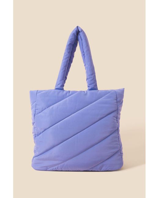 Accessorize Blue Quilted Shopper Bag