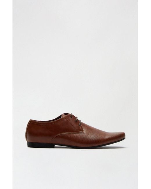 Burton Brown Tan Derby Shoes for men