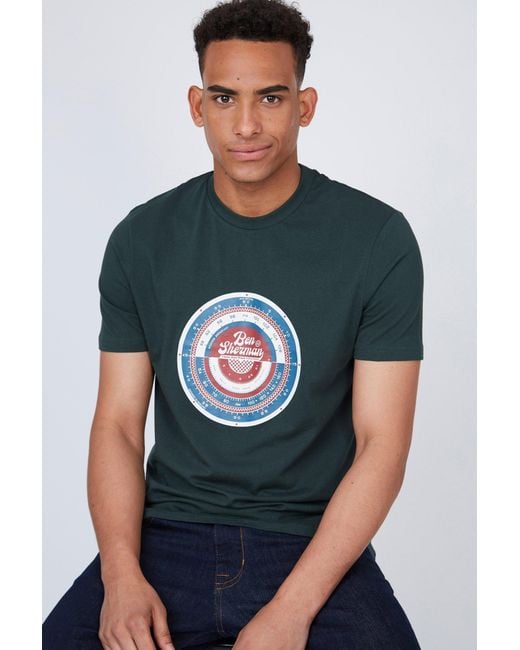 Ben Sherman Blue Radio Dial T-shirt for men