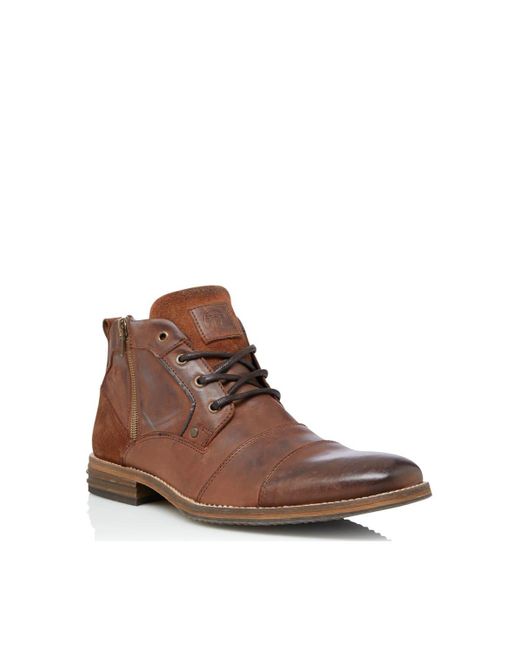 Dune Brown 'capitals' Leather Smart Boots for men