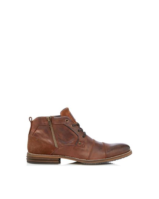 Dune Brown 'capitals' Leather Smart Boots for men
