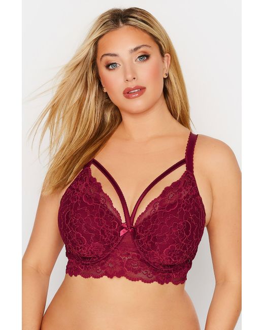 Yours Lace Strap Detail Padded Underwired Bra