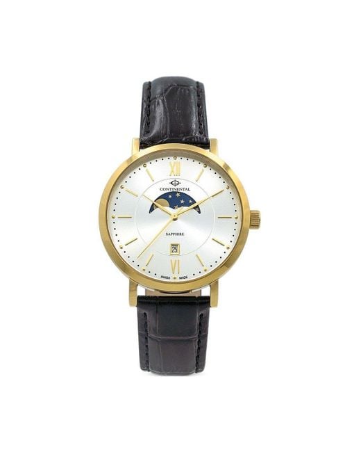 Continental Metallic Moonphase Gold Plated Stainless Steel Classic Watch - 20502-gm254110 for men