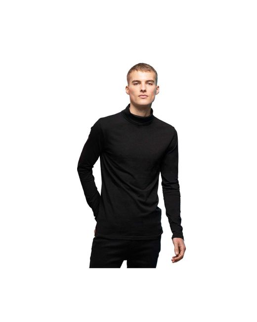 Skinni Fit Blue Feel Good Stretch Roll Neck Top for men