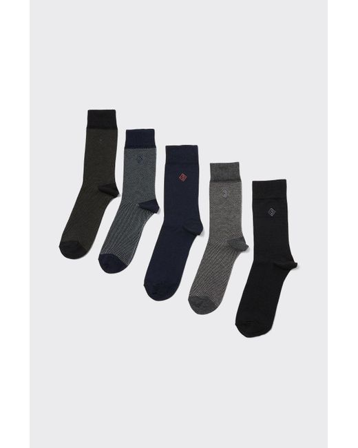 Burton Black 5 Pack 1904 Colour Birdseye Socks for men