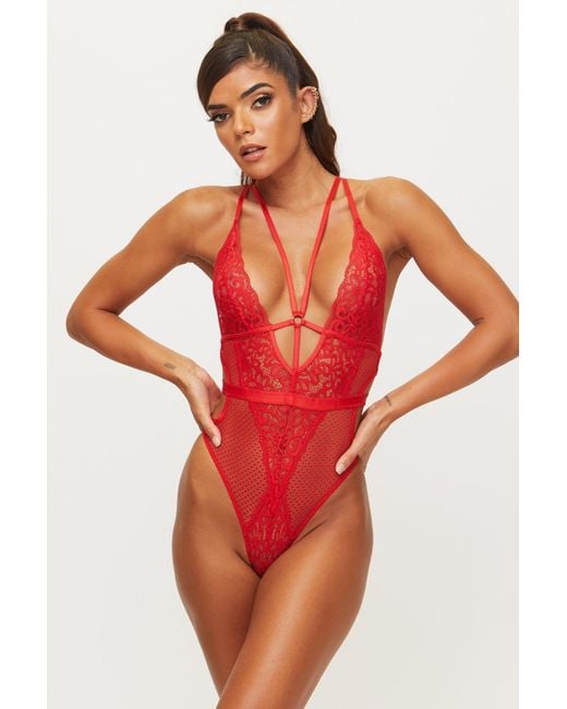 Ann Summers Red The Obsession Crotchless Body