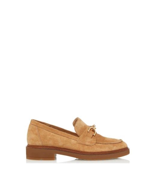 Dune Brown 'gisella' Suede Loafers