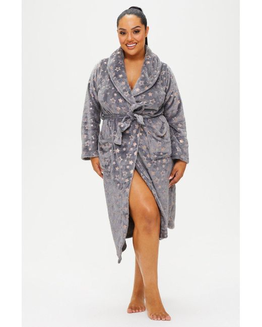 Ann Summers Gray Carved Sparkle Star Robe