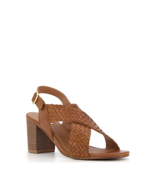 Dune Brown 'jenies' Leather Sandals
