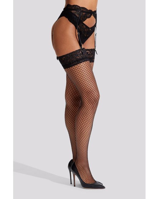 Ann Summers Black Lace Top Fishnet Stocking