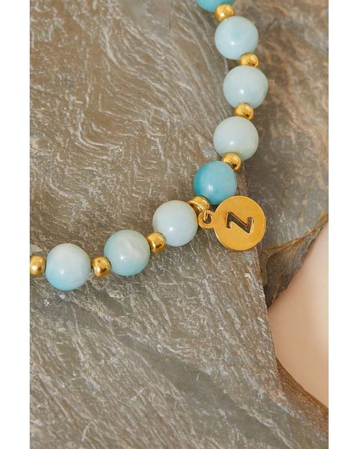 Accessorize Natural Gold-plated Healing Stone Amazonite Bracelet