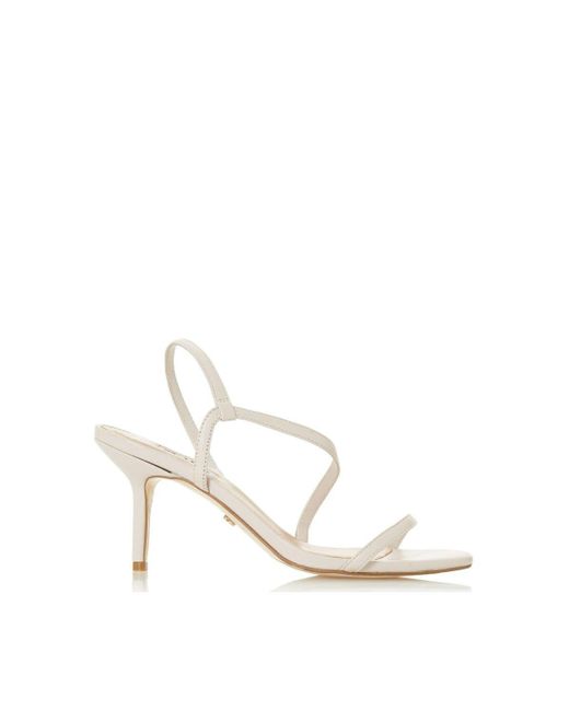 Dune White 'mojos' Leather Sandals