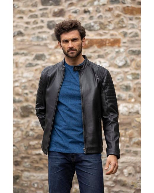 Lakeland Leather Blue 'sergio' Leather Jacket for men