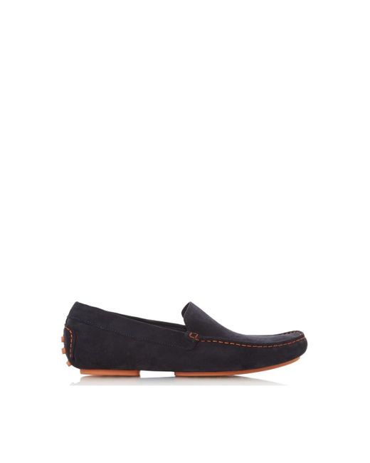 Dune White 'baobab' Suede Loafers for men