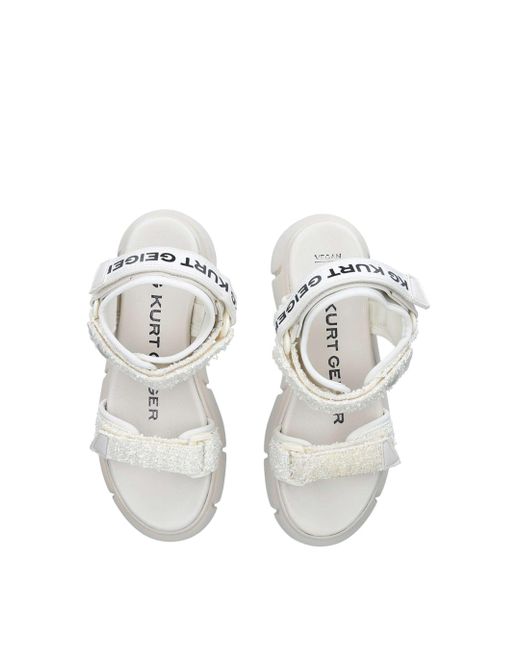 KG by Kurt Geiger White 'Rigged' Fabric Sandals