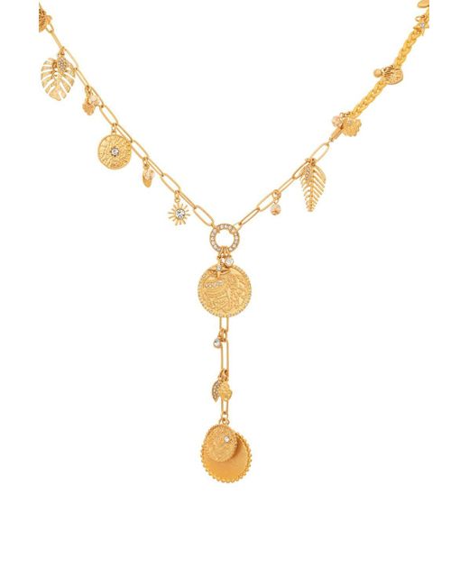 Bibi Bijoux Metallic Gold 'ibiza' Charm Long Lariat Necklace