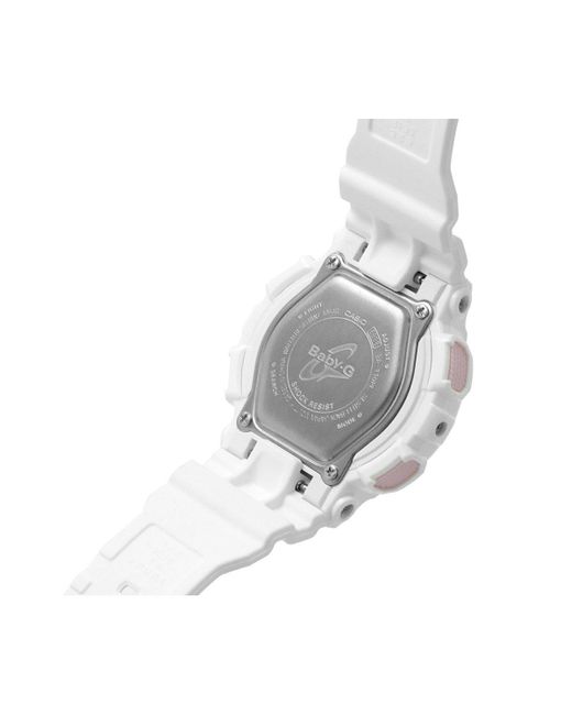 G-Shock White Ba-110pl-7a1er Plastic/resin Classic Quartz Watch - Ba-110pl-7a1er