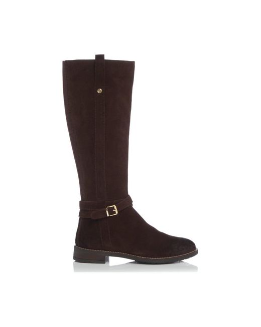 Dune Brown 'tylar' Suede Knee High Boots