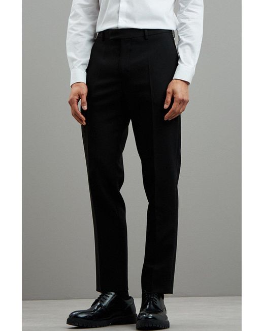 Burton Slim Fit Black Tuxedo Suit Trousers for men