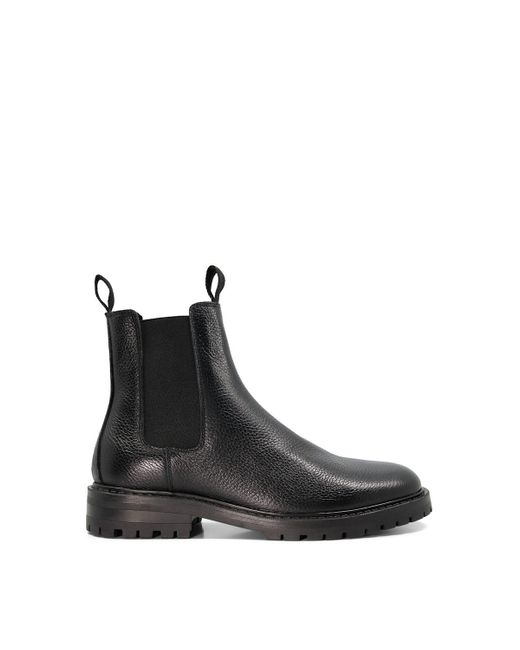 Dune Black 'capsules' Leather Chelsea Boots for men