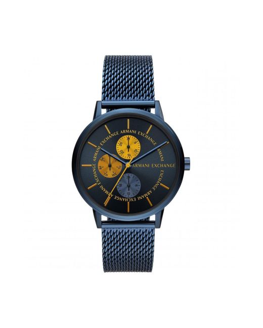 Armani Exchange Blue Stainless Steel Fashion Analogue Quartz Watch - Ax2751 for men
