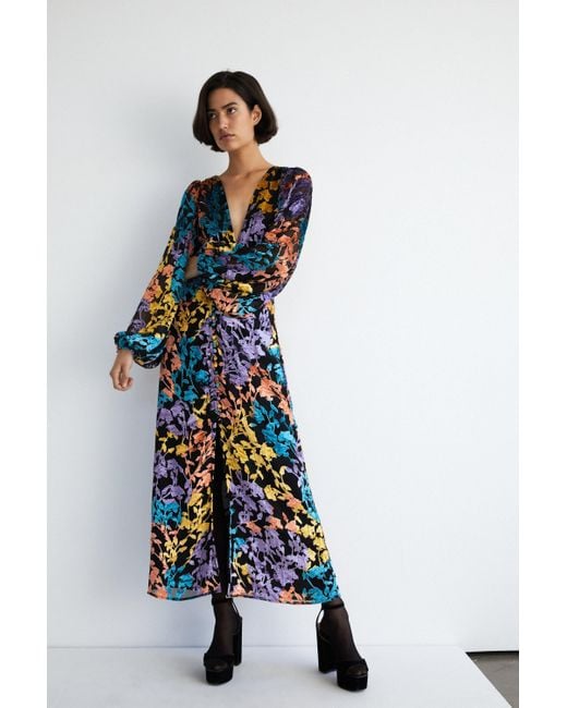 Warehouse button best sale through midi dress