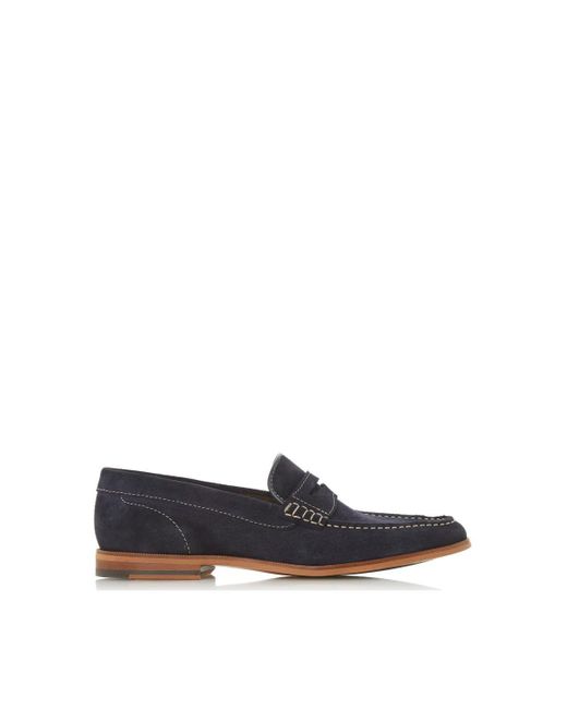 Dune White 'bayern' Suede Loafers for men