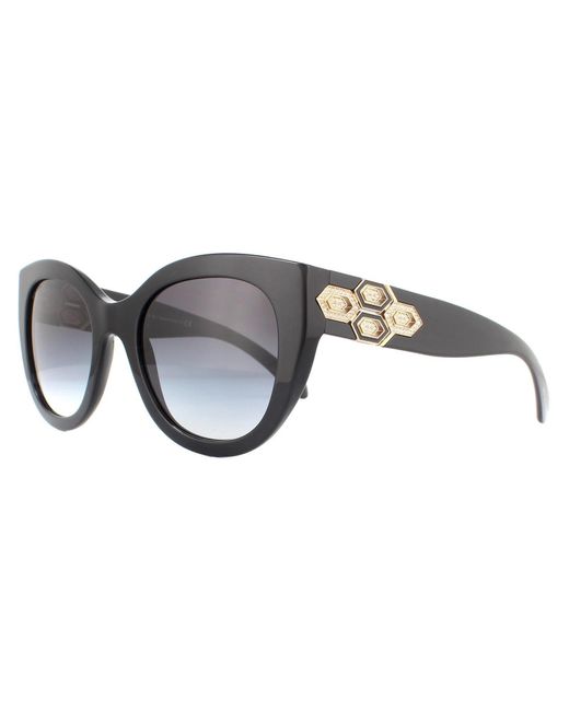 BVLGARI Square Black Grey Gradient Sunglasses